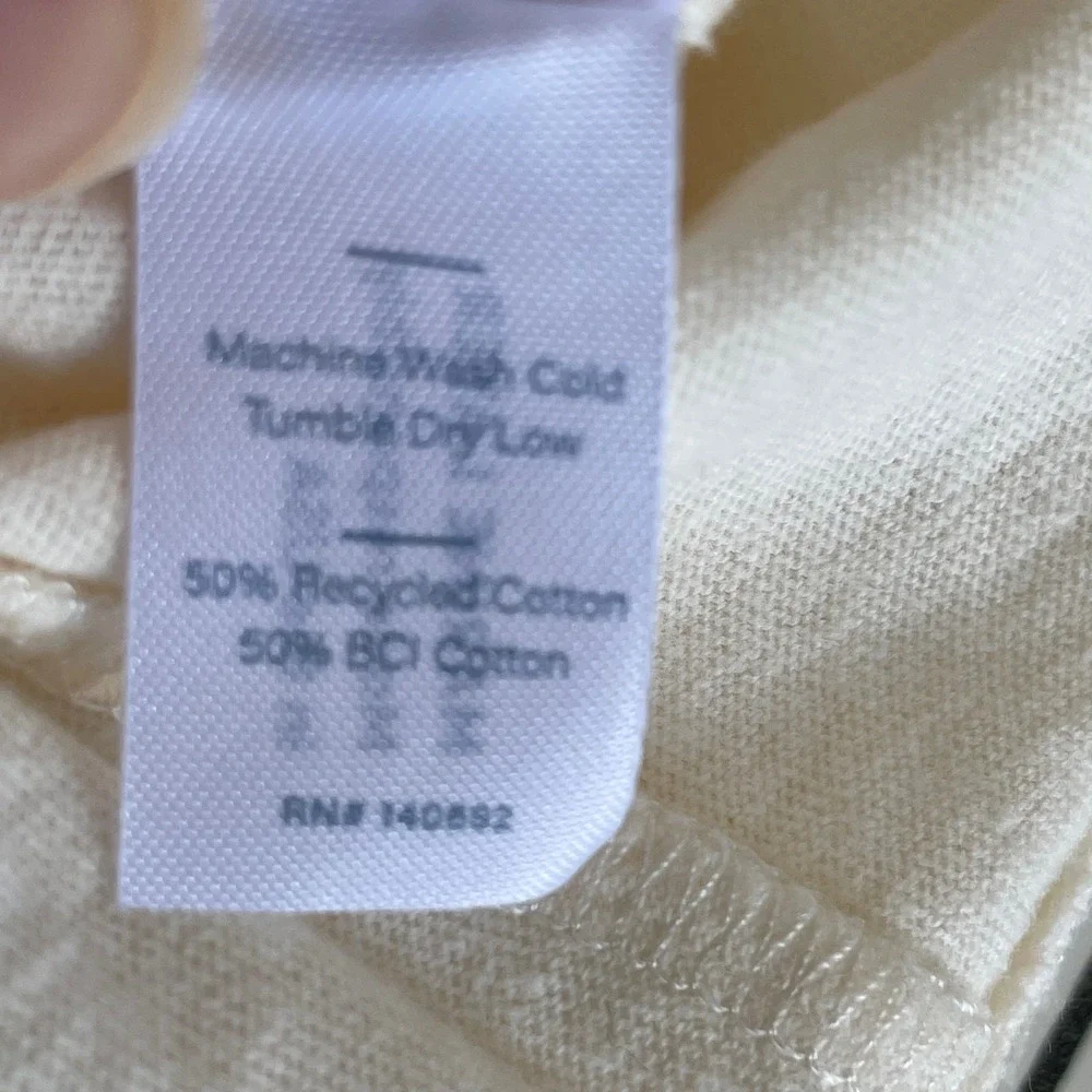 Marine Layer Easy Crop Graphic Tee Antique White Orange Sun Wave NWT Size M USA - Picture 9 of 9